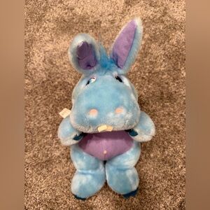 Disney Vintage Wuzzles Hoppopotamus Hippo Bunny blue plush stuffed Hasbro